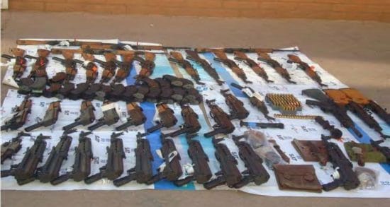 Seized weapons in Naco, Sonora related to Justice Department's Operation Fast and Furious
