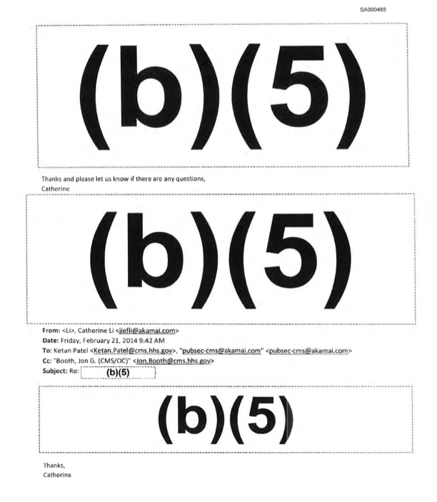 A sample of Obamacare redacted documents provided by HHS in response to my FOI lawsuit.